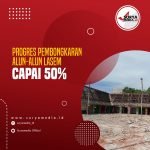 Progres Pembongkaran Alun-Alun Lasem Capai 50 Persen