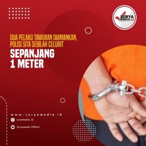 Dua Pelaku Tawuran Diamankan, Polisi Sita Sebilah Celurit Sepanjang 1 Meter