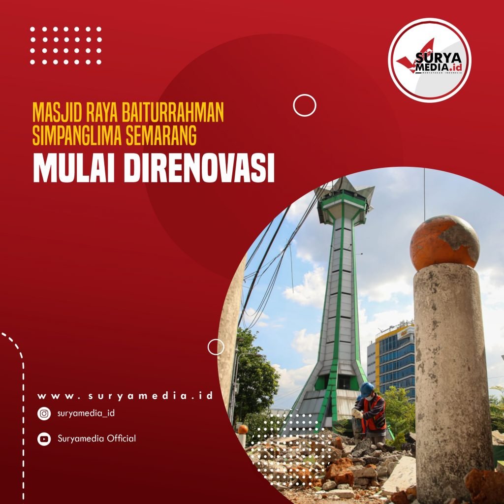 Masjid Raya Baiturrahman Simpanglima Semarang Mulai Direnovasi