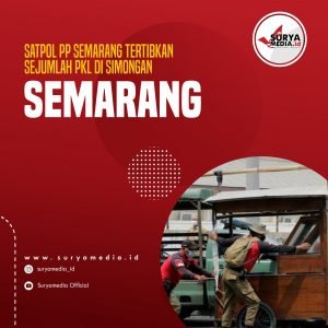 Satpol PP Semarang Tertibkan Sejumlah PKL di Simongan Semarang