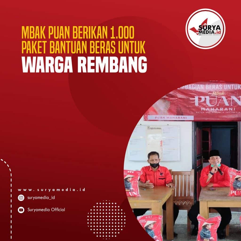 Mbak Puan Berikan 1.000 Paket Bantuan Beras untuk Warga Rembang