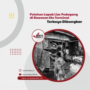 Puluhan Lapak Liar Pedagang di Kawasan Eks Terminal Terboyo Dibongkar