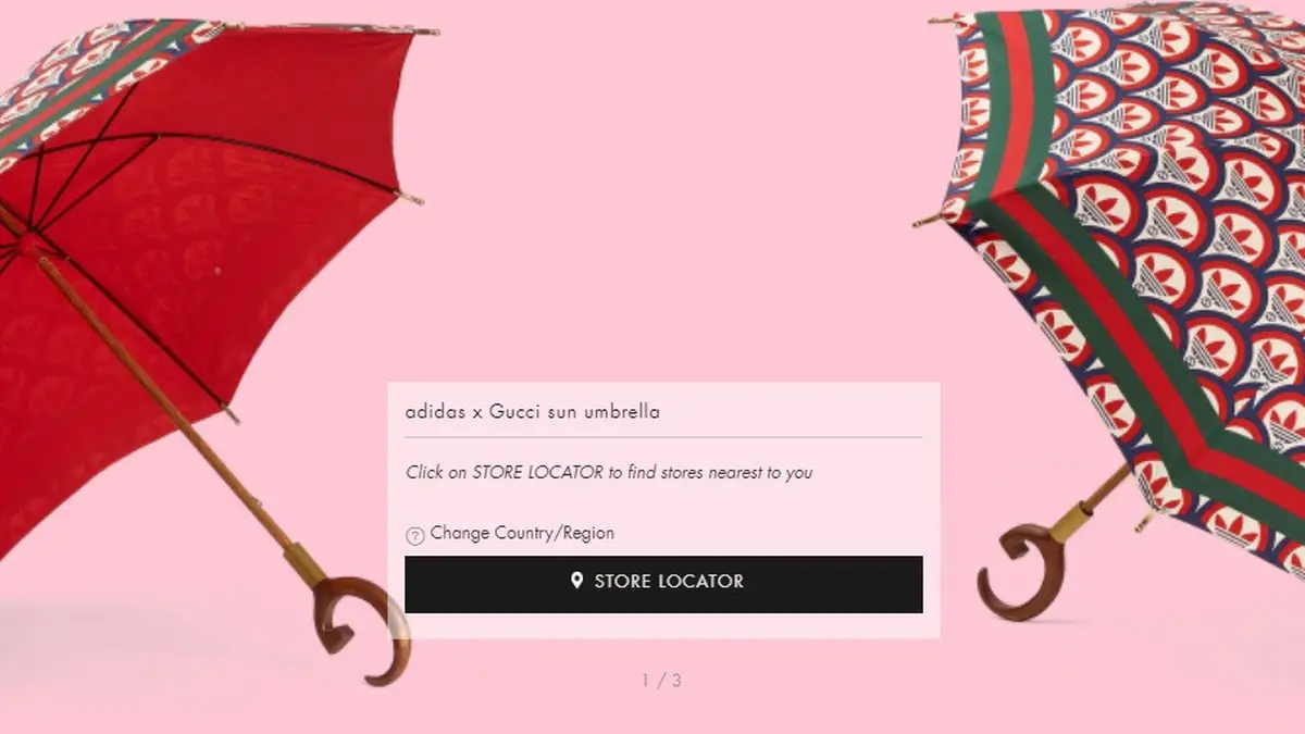 Gucci dan Adidas Kolaborasi Luncurkan Payung Harga Jutaan