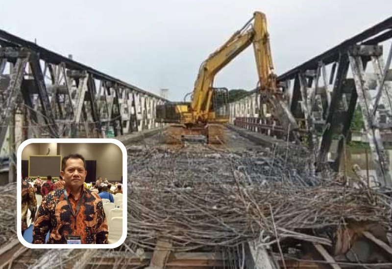 Foto: Suasana Pembangunan Jembatan Juwana (sumber: vind/Suryamedia )