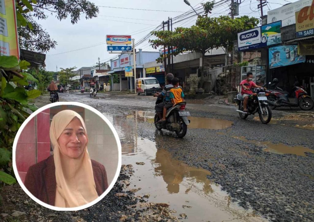 Foto : Ilustrasi Kondisi Jalan Rusak Gabus-Tambakromo (Sumber : Suryamedia/ Anang SY)