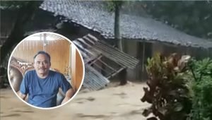 Foto : Kondisi banjir bandang yang terjadi di salah satu titik di desa Wegil Kecamatan Sukolilo