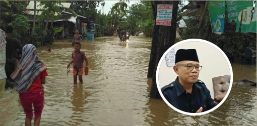 Foto: Ilustrasi banjir di Sukolilo (Sumber: VIND/Suryamedia)