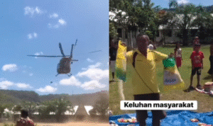 bantuan-beras-banjir-longsor Heboh Video Bantuan Logistik Korban Banjir dan Longsor Dilempar dari Helikopter